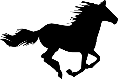 (001-01-1D) Horse Silhouette