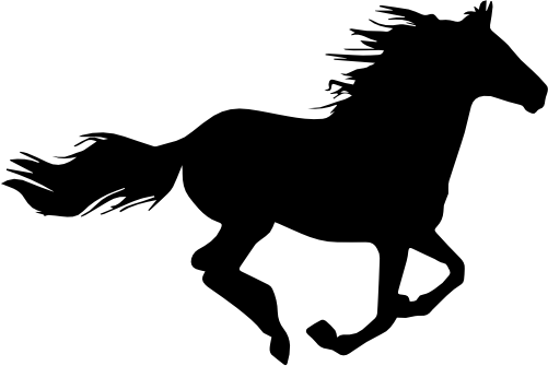 (001-01-1D) Horse Silhouette