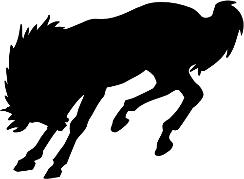 (001-01-2D) Horse Silhouette