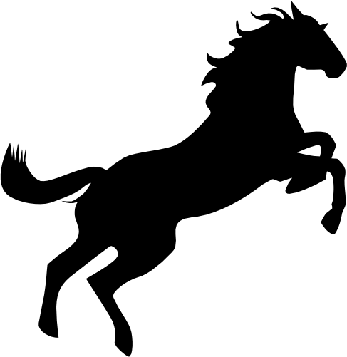 (001-01-1E) Horse Silhouette