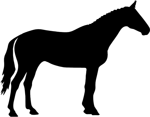 (001-01-1F) Horse Silhouette