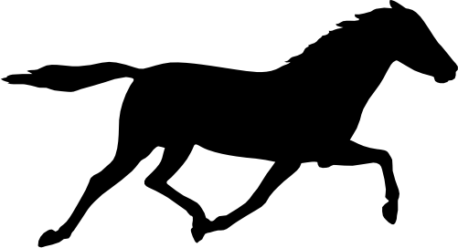 (001-01-1G) Horse Silhouette