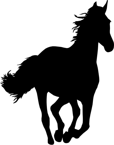 (001-01-1I) Horse Silhouette