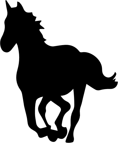 (001-01-1J) Horse Silhouette