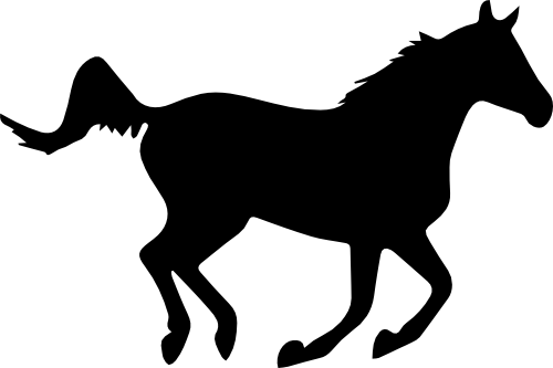 (001-01-1K) Horse Silhouette