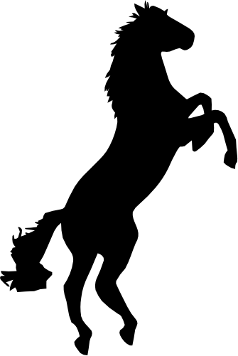 (001-01-1M) Horse Silhouette