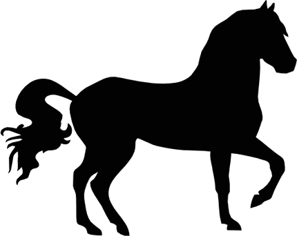 (001-01-1N) Horse Silhouette
