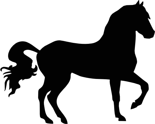 (001-01-1N) Horse Silhouette