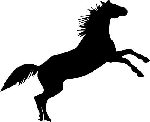 (001-01-1P) Horse Silhouette