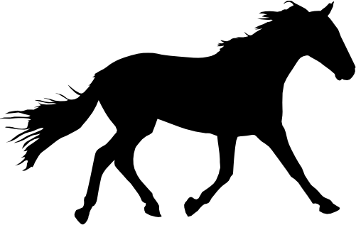 (001-01-1R) Horse Silhouette