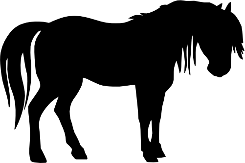 (001-01-1S) Horse Silhouette