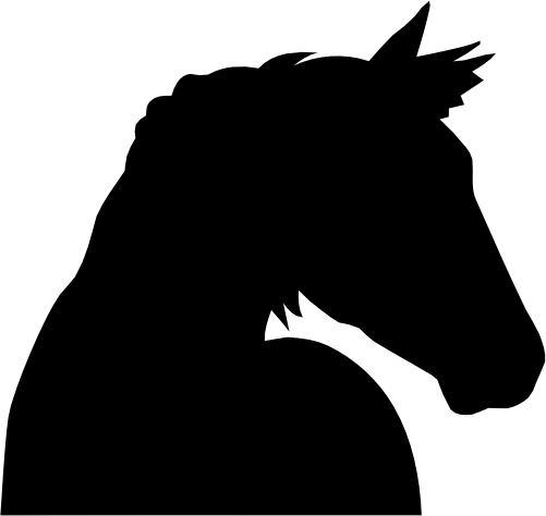 (001-01-1U) Horse Silhouette