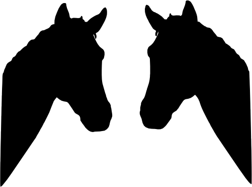(001-01-1V) Horse Silhouette