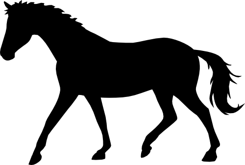 (001-01-1W) Horse Silhouette