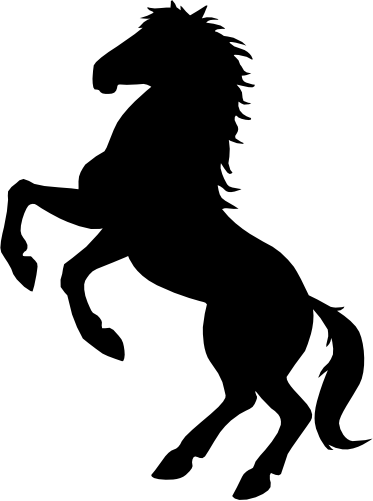 (001-01-1Y) Horse Silhouette
