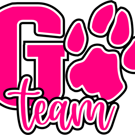 (334-02-A) Go Team Name Leopard Print Custom