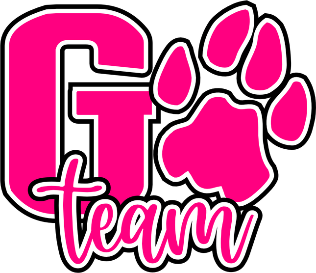 (334-02-A) Go Team Name Leopard Print Custom