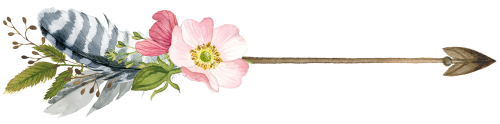 (s002-2-C) Wild Rose Pink Watercolor Arrows Set or Single