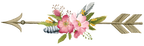 (s002-2-C) Wild Rose Pink Watercolor Arrows Set or Single