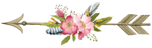 (s002-2-C) Wild Rose Pink Watercolor Arrows Set or Single