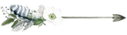 (s002-2-F) Wild Rose White Watercolor Arrows Set or Single