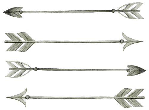 (s002-2-N) Watercolor Arrows Set or Single