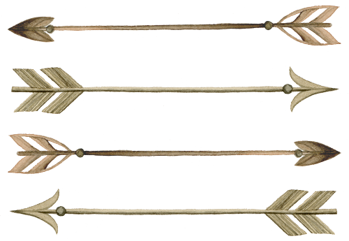 (s002-2-P) Watercolor Arrows Set or Single