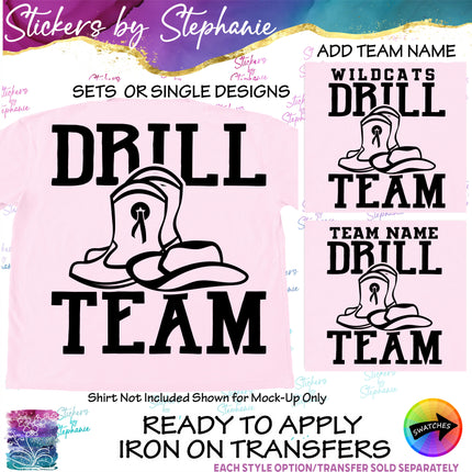 (s2-03-102) Drill Team, Name Iron-On Transfer