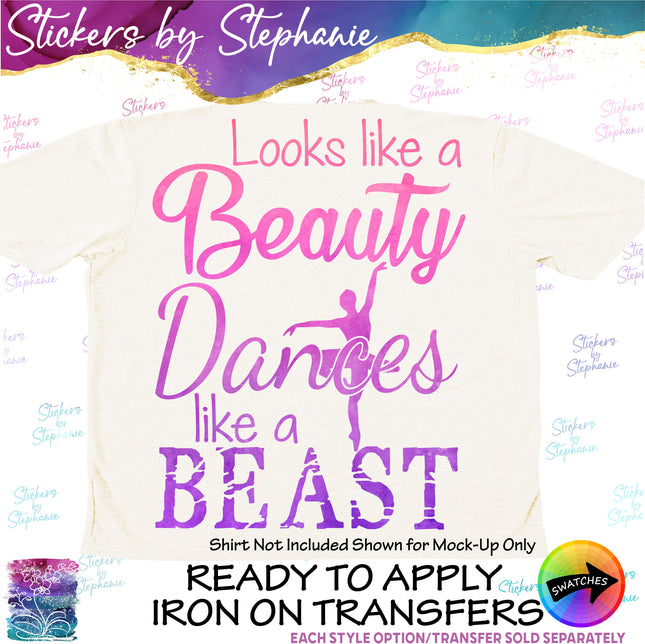 (s2-03-046) Looks Like a Beauty, Dances Like a Beast  Iron-On Transfer