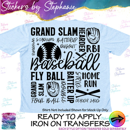 (s2-03-048) Baseball Subway Graffiti Art  Iron-On Transfer