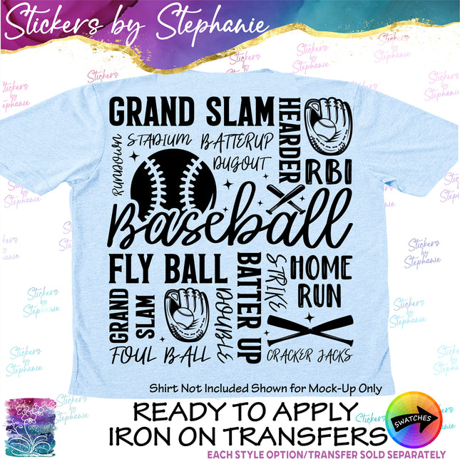 (s2-03-048) Baseball Subway Graffiti Art  Iron-On Transfer