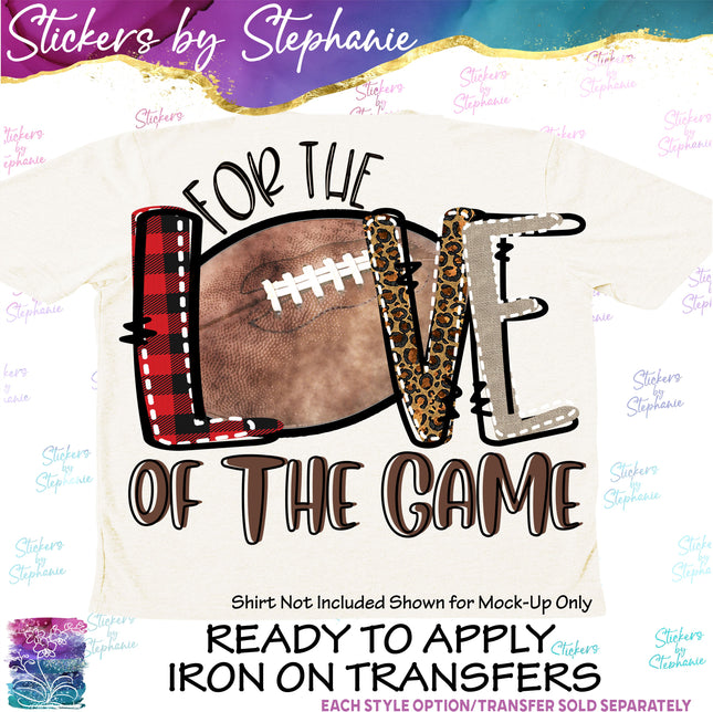 (s2-04-006) Football For Love of the Game Iron-On Transfer