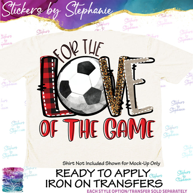 (s2-04-009) Soccer For Love of the Game Iron-On Transfer
