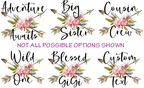 (s002-9) Wild Rose Arrow Watercolor Custom Text
