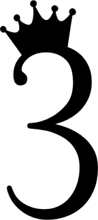 (s020-3A) Princess Queen Crown Script Number