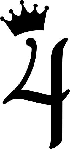 (s020-3A) Princess Queen Crown Script Number