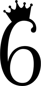 (s020-3A) Princess Queen Crown Script Number