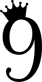(s020-3A) Princess Queen Crown Script Number