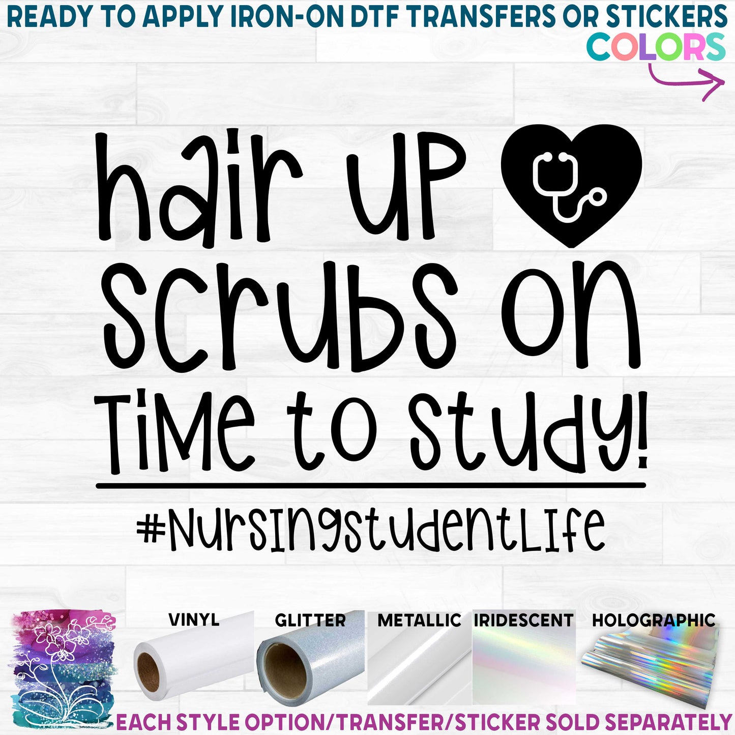 (s200-I) Hair Up Scrubs On Time to Study! #Nursingstudentlife