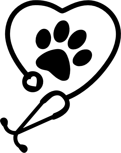 (s200-1-A) Stethoscope Paw Print