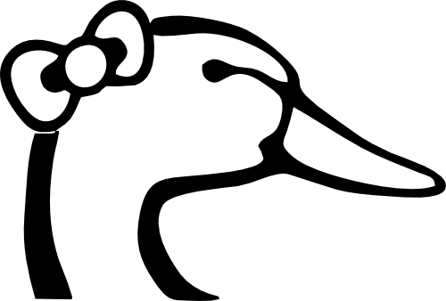 (s202-K) Girl Duck Head Bow