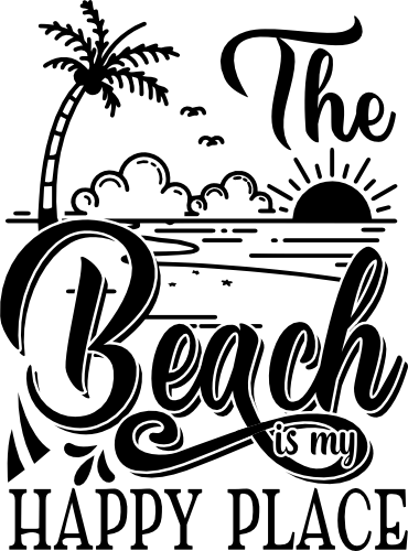 (204-01-1V) The Beach is My Happy Place