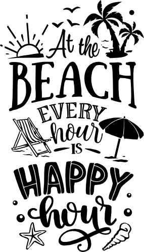 (204-01-1Z) At the Beach Every Hour is Happy Hour