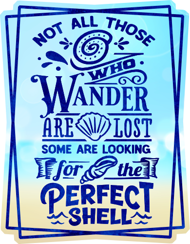 (204-03-2M) Not All those Who Wander are Lost Some are Looking for the Perfect Shell
