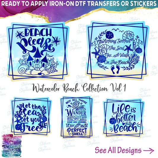 (s204-03-P6212) Beach Sayings Quotes Collection 57 Style Options