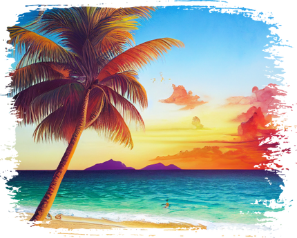 (204-04) Sunset Beach Landscape