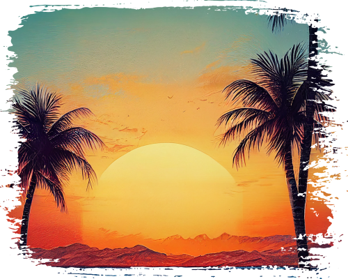 (204-04) Sunset Beach Landscape