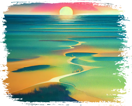 (204-04) Sunset Beach Landscape