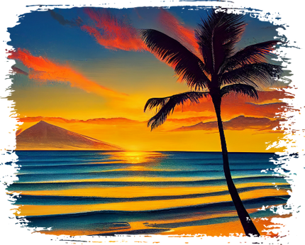 (204-04) Sunset Beach Landscape
