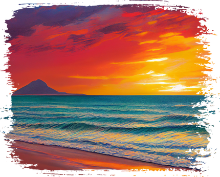 (204-04) Sunset Beach Landscape